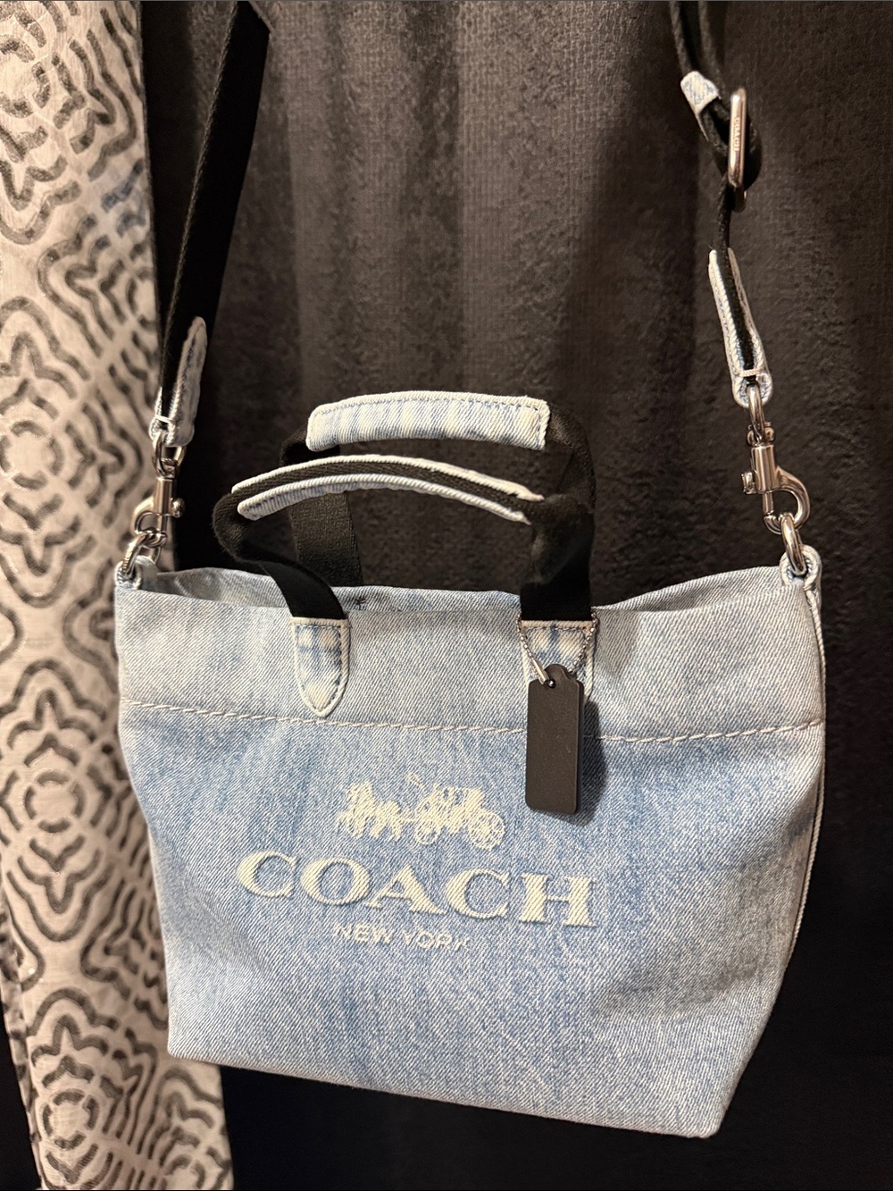 Coach Loved denim mini tour tote bag